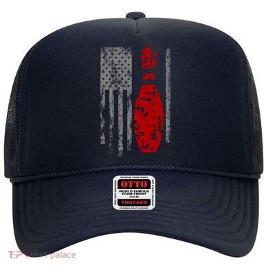 Vintage Bowling American Flag Hat