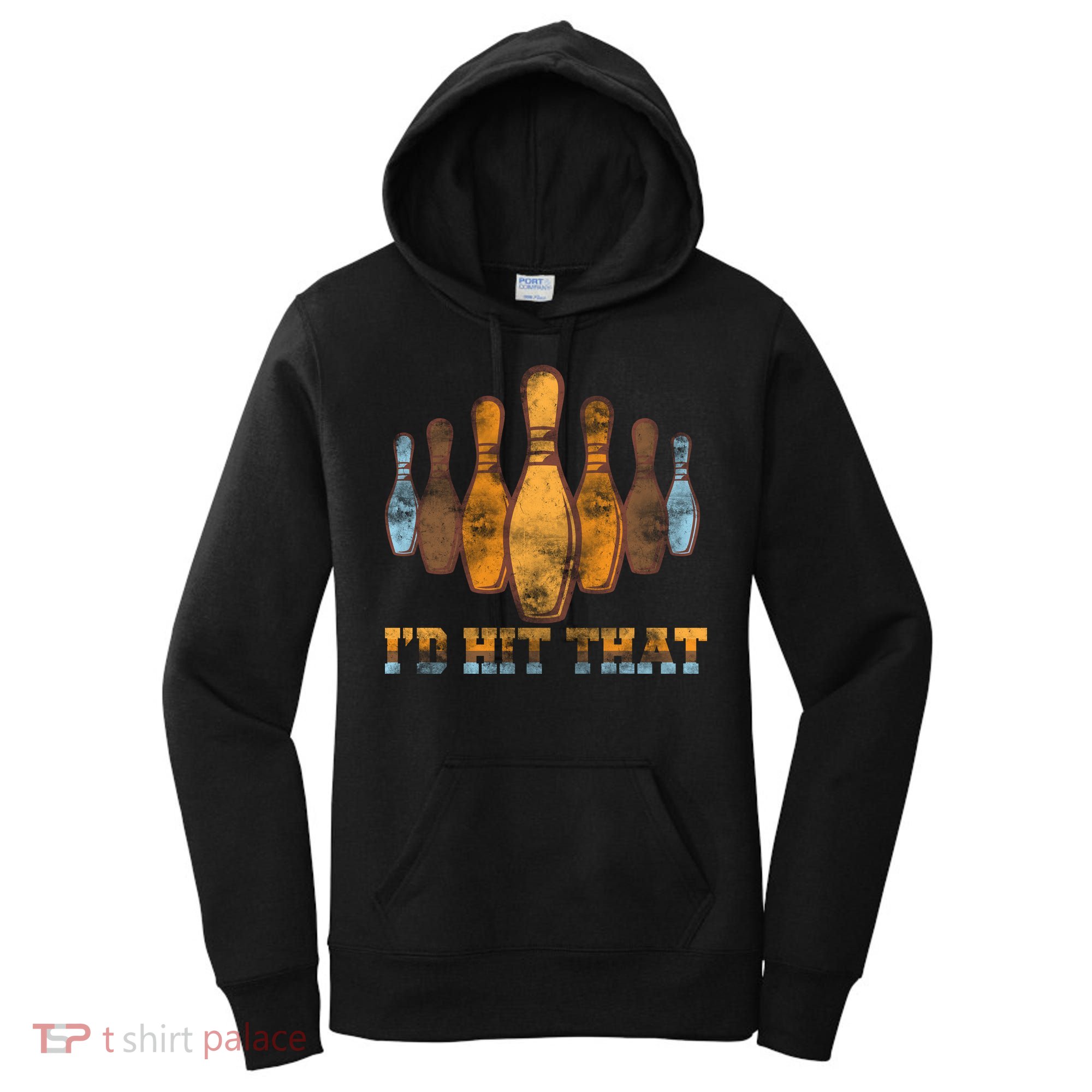 Vintage Bowling I'd Hit That Women's Hoodie