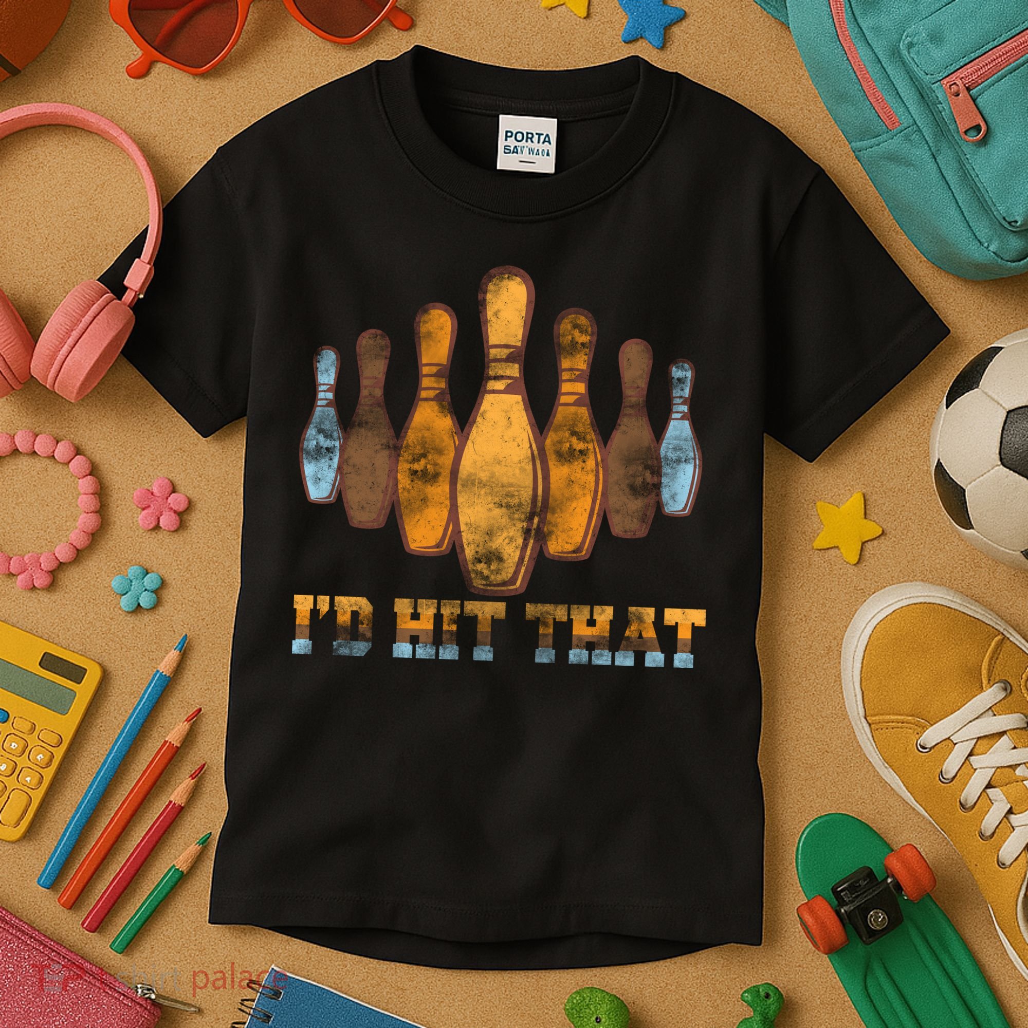 Vintage Bowling I'd Hit That Kids T-Shirt