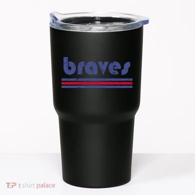 Vintage Braves Retro Three Stripe Weathered Tumbler