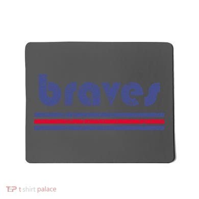 Vintage Braves Retro Three Stripe Weathered Mousepad