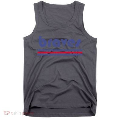 Vintage Braves Retro Three Stripe Weathered Tank Top