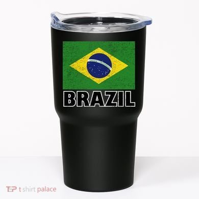 Vintage Brazil Flag Tumbler