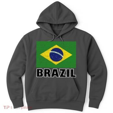 Vintage Brazil Flag Hoodie