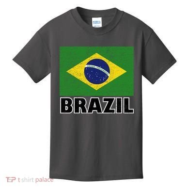 Vintage Brazil Flag Kids T-Shirt