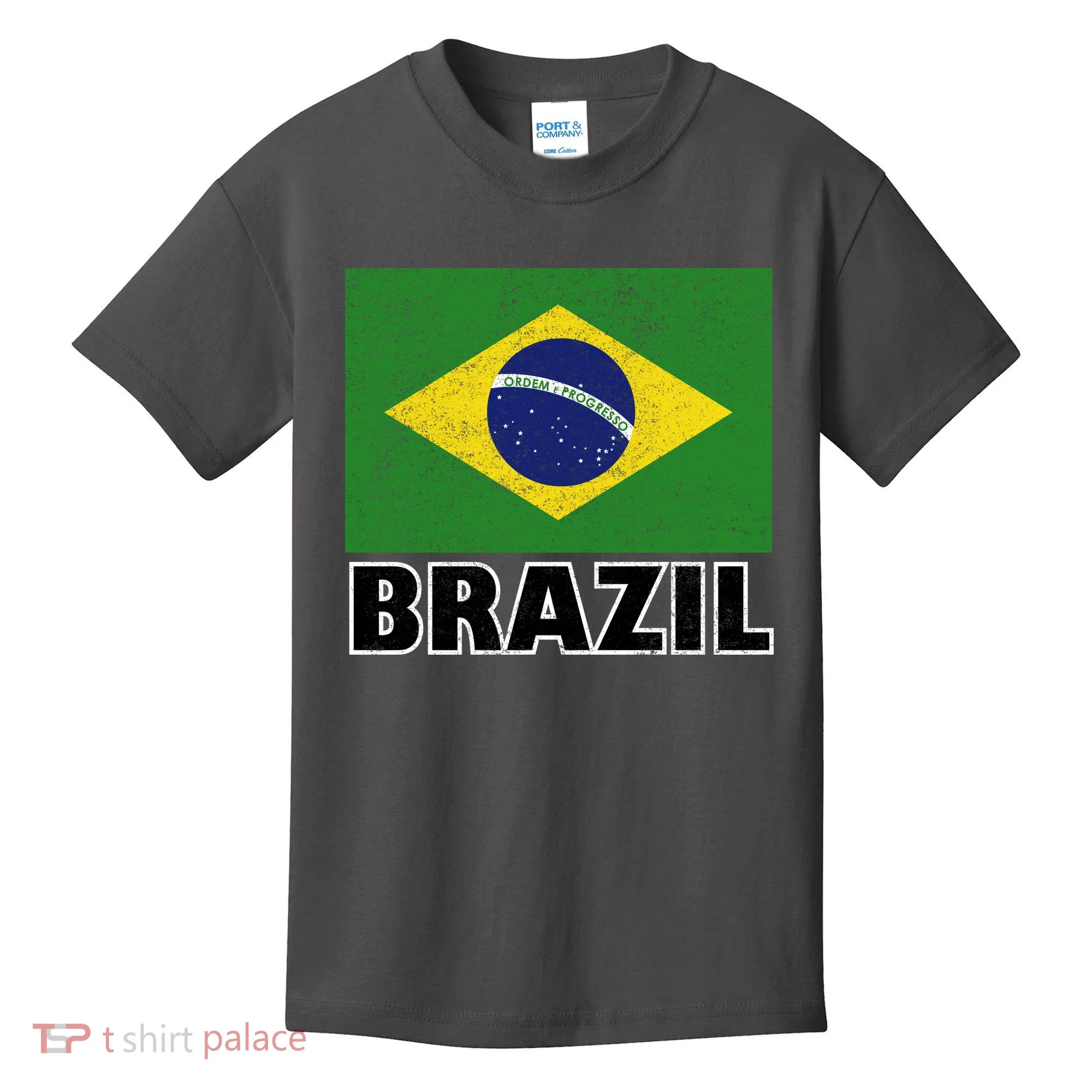 Vintage Brazil Flag Kids T-Shirt