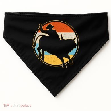 Vintage Bull Riding Rodeo USA-Made Doggie Bandana