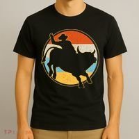 Vintage Bull Riding Rodeo T-Shirt thumb 3