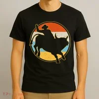 Vintage Bull Riding Rodeo T-Shirt thumb 3