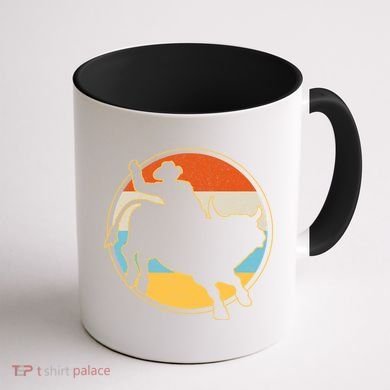 Vintage Bull Riding Rodeo Coffee Mug back
