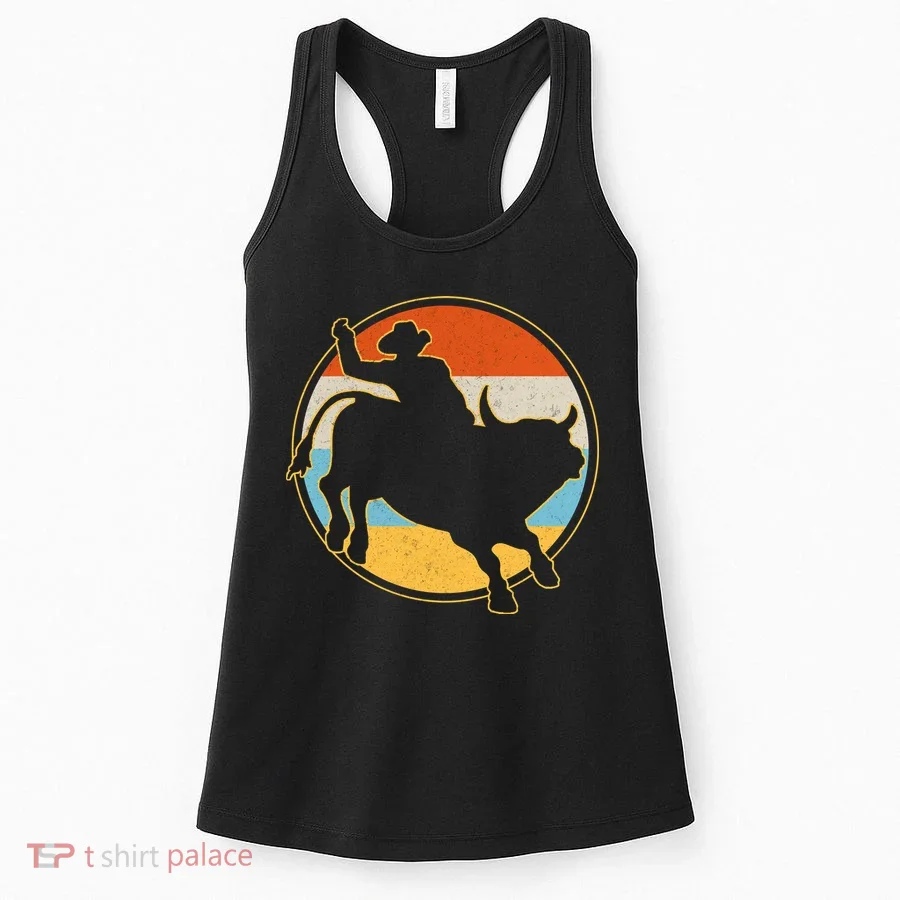 Vintage Bull Riding Rodeo Women's Tank Top
