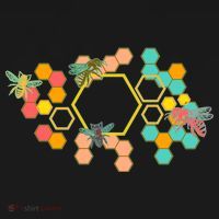 Vintage Bumblebee Hive Pattern T-Shirt thumb 7