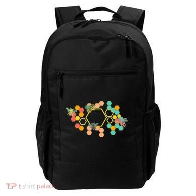 Vintage Bumblebee Hive Pattern Backpack