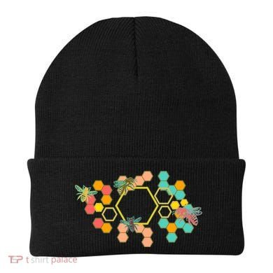 Vintage Bumblebee Hive Pattern Beanie