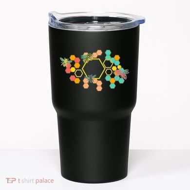 Vintage Bumblebee Hive Pattern Tumbler