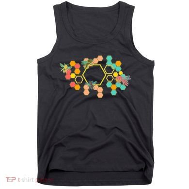 Vintage Bumblebee Hive Pattern Tank Top
