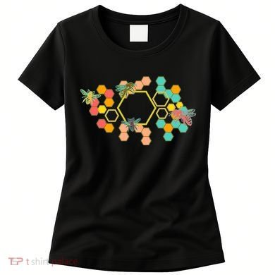 Vintage Bumblebee Hive Pattern Women's T-Shirt