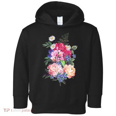 Vintage Bunch Bouquet of Flowers Toddler Hoodie