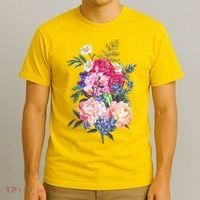 Vintage Bunch Bouquet of Flowers T-Shirt thumb 3