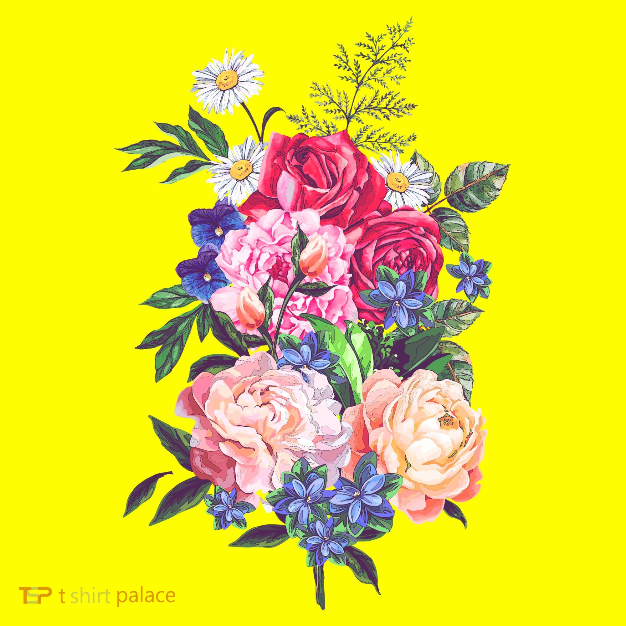 Vintage Bunch Bouquet of Flowers T-Shirt