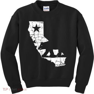 Vintage California Republic State Bear Kids Sweatshirt