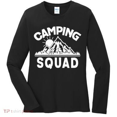 Vintage Camping Squad Wilderness Women's Long Sleeve Shirt