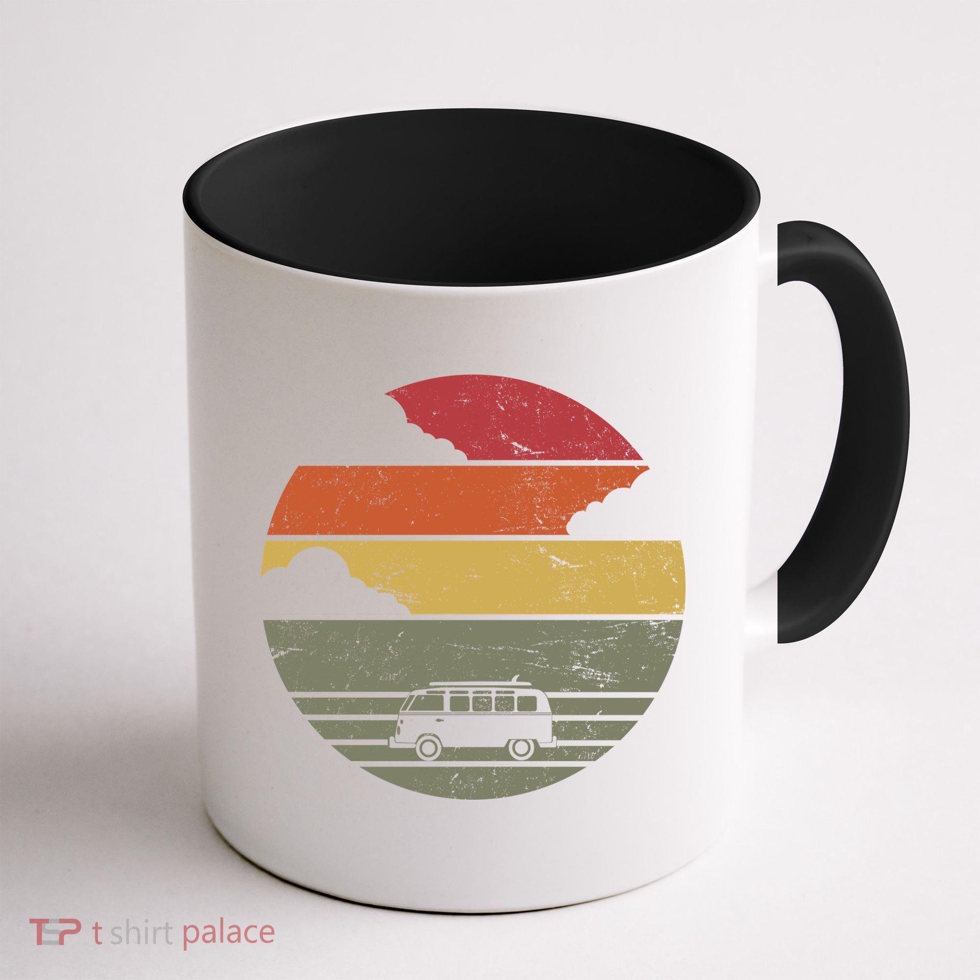 Vintage Camping Sunset Coffee Mug