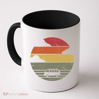 Vintage Camping Sunset Coffee Mug