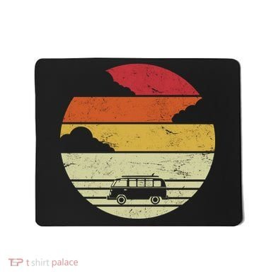 Vintage Camping Sunset Mousepad
