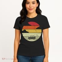 Vintage Camping Sunset Women's T-Shirt thumb 4