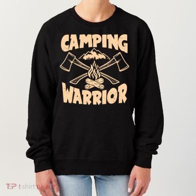 Vintage Camping Warrior Lumberjack Axes Women's Sweatshirt