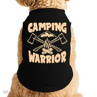 Vintage Camping Warrior Lumberjack Axes Doggie Tank thumb 0