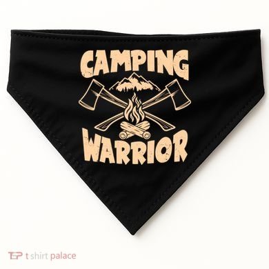 Vintage Camping Warrior Lumberjack Axes USA-Made Doggie Bandana