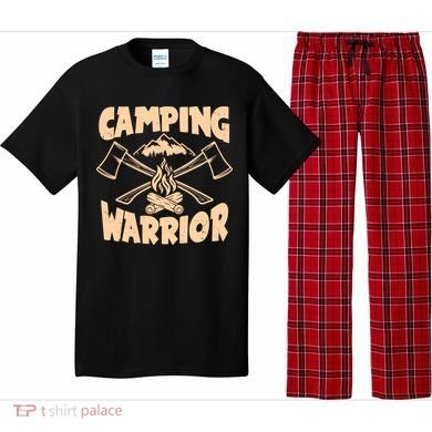 Vintage Camping Warrior Lumberjack Axes Pajama Set