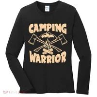 Vintage Camping Warrior Lumberjack Axes Women's Long Sleeve Shirt thumb 0