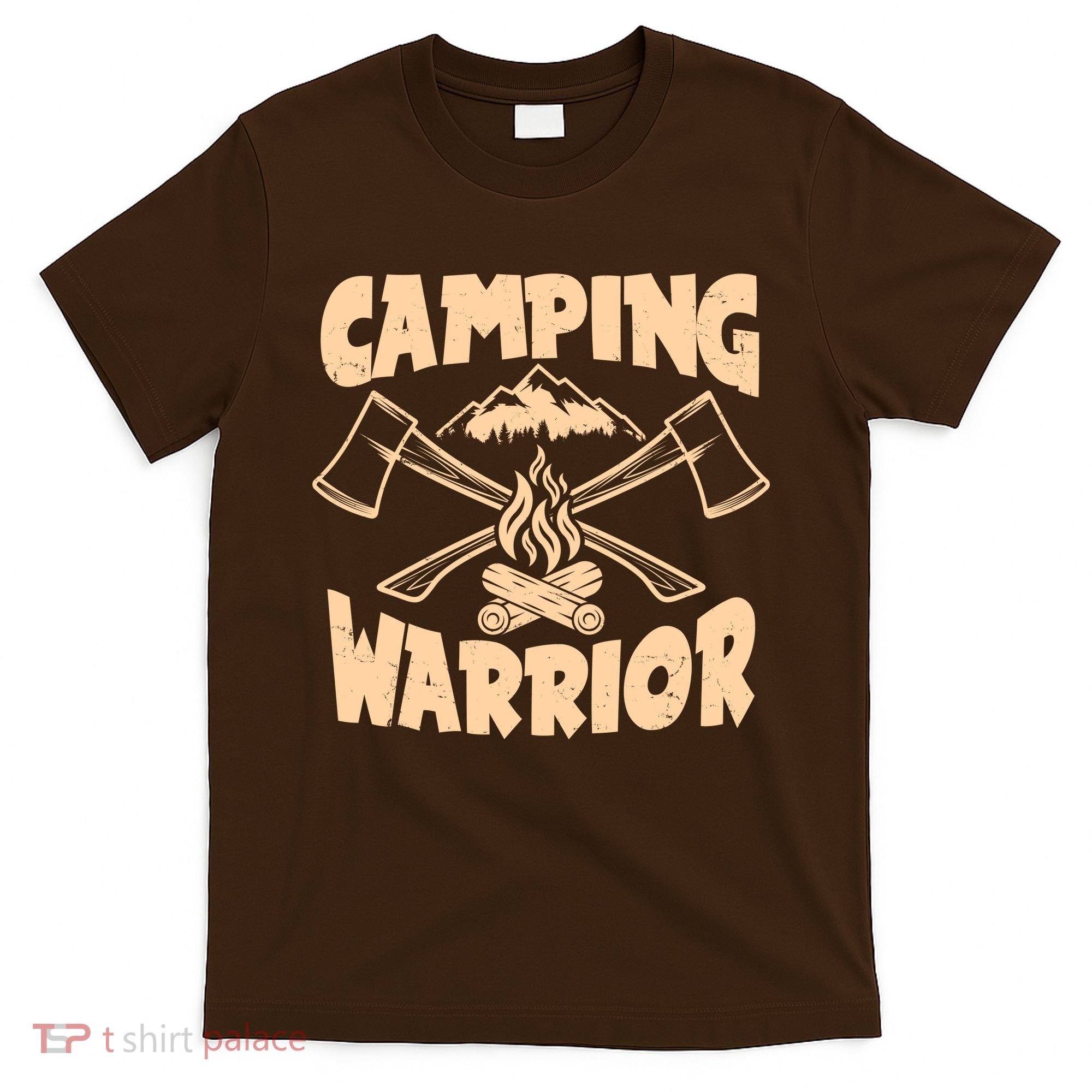 Vintage Camping Warrior Lumberjack Axes T-Shirt