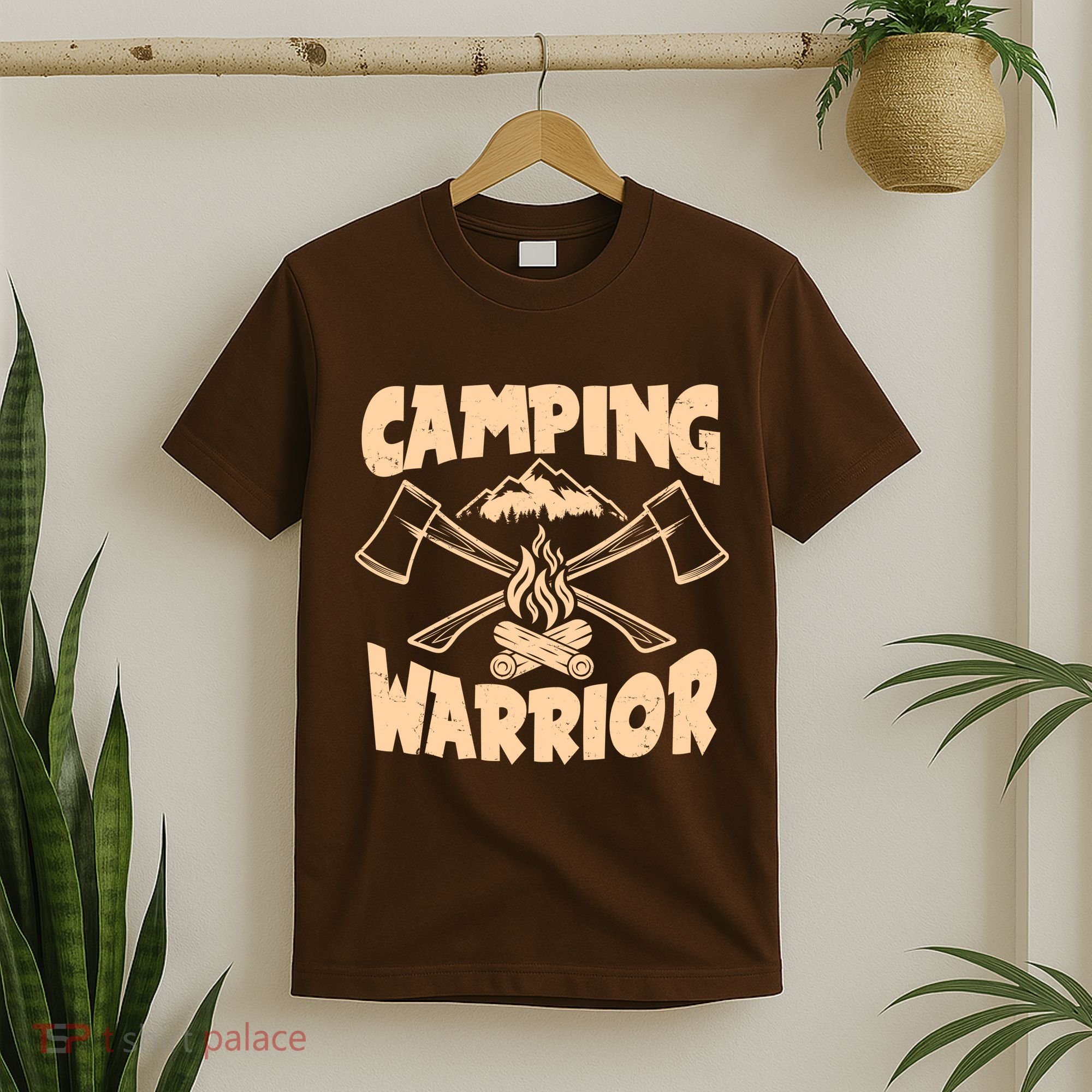 Vintage Camping Warrior Lumberjack Axes T-Shirt