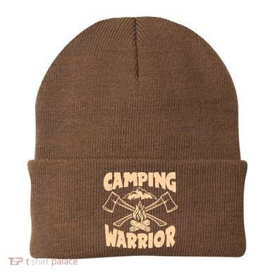 Vintage Camping Warrior Lumberjack Axes Beanie