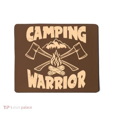 Vintage Camping Warrior Lumberjack Axes Mousepad