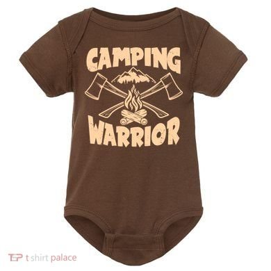 Vintage Camping Warrior Lumberjack Axes Baby Bodysuit