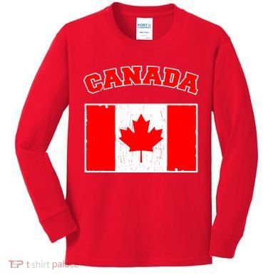 Vintage Canada Kids Long Sleeve Shirt