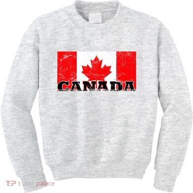 Vintage Canadian Flag Canada Kids Sweatshirt