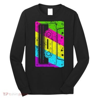 Vintage Cassette Tape 80s  Long Sleeve Shirt