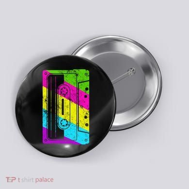 Vintage Cassette Tape 80s  Button