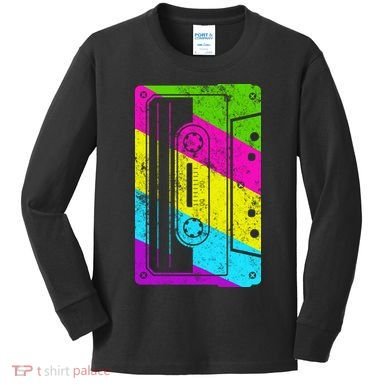 Vintage Cassette Tape 80s  Kids Long Sleeve Shirt