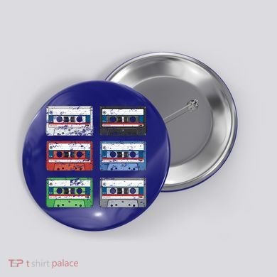 Vintage Cassette Tapes Button