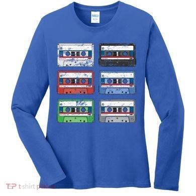 Vintage Cassette Tapes Women's Long Sleeve Shirt