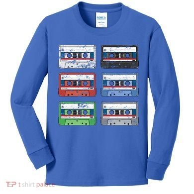 Vintage Cassette Tapes Kids Long Sleeve Shirt
