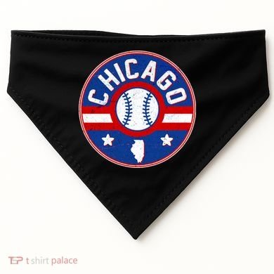 Vintage Chicago Baseball Emblem USA-Made Doggie Bandana