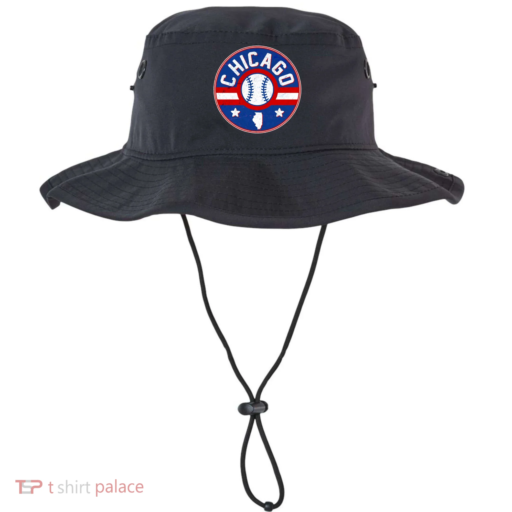 Vintage Chicago Baseball Emblem Bucket Hat